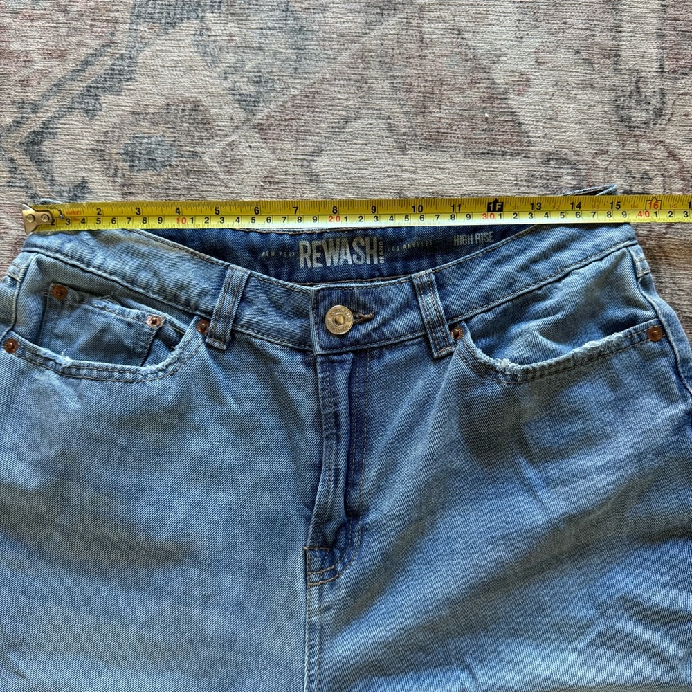 Rewash High Rise Jeans Y2K Streetwear 9/29 Junior Crop Vintage Staple Distressed - Picture 12 of 16